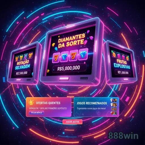 Ilustração de Exploração de Jogos de Slot Diversificados